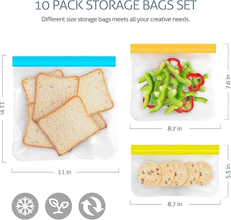Reusable Silicone Food Storage Bags