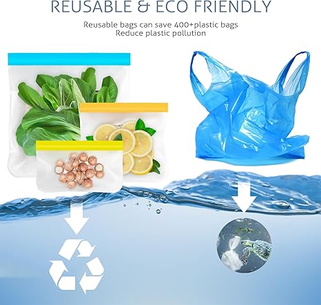 Reusable Silicone Food Storage Bags