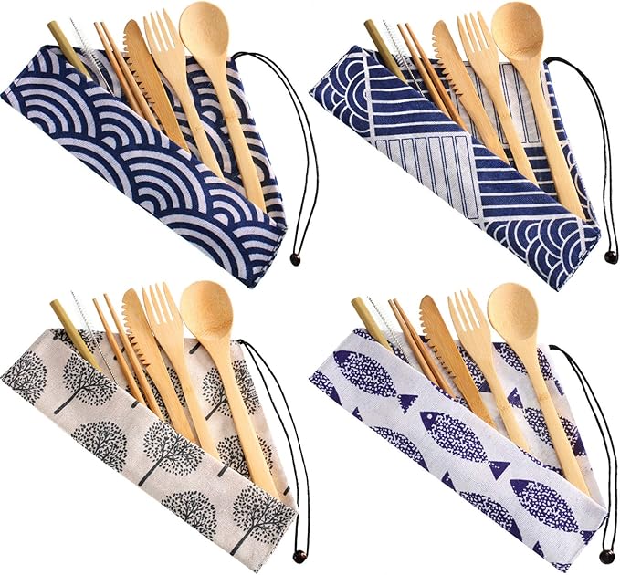 Eco Bamboo Travel Cutlery Set